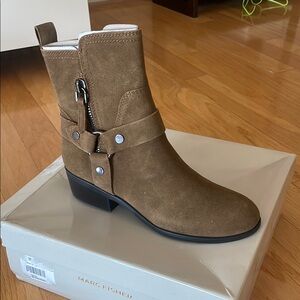Marc Fisher Tan Suede Ankle Booties